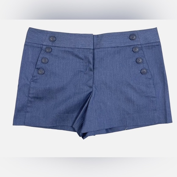 LOFT Pants - LOFT Women Size 12 Stretch Blue Riviera High Waisted Shorts NWOT